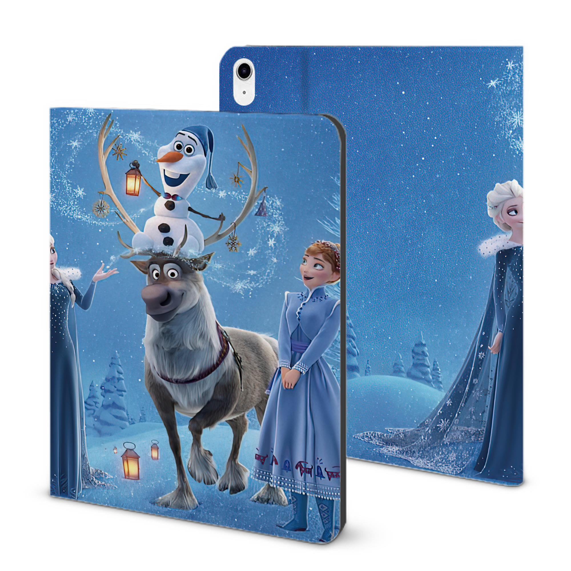 （画像用） アナと雪の女王 アンナ エルサ Frozen Anna Elsa IPad ケース ブック型 PUレザー TPU 耐衝撃 軽量 薄型 ペン収納なし 全面保護 IPad 各モデル対応